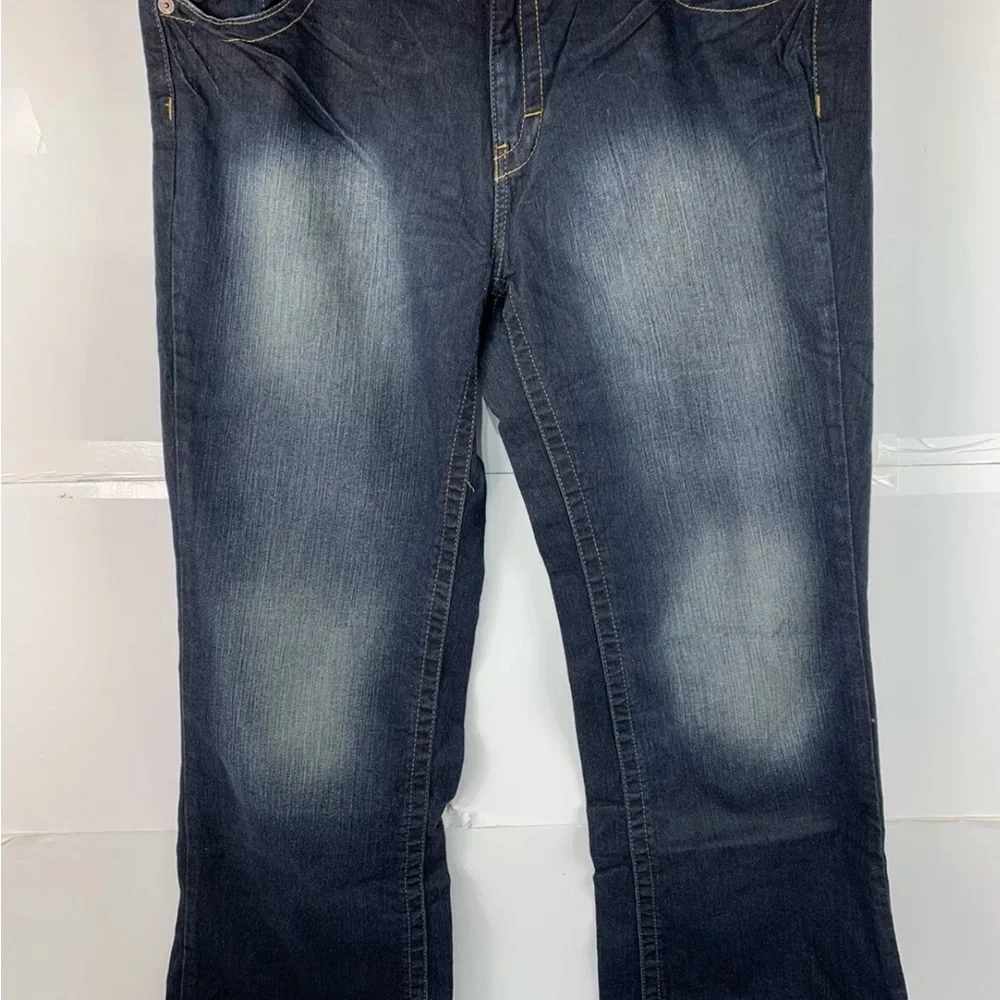 U.S. Polo Assn. Womens Size 19/20‎ Distressed Dark Blue Jeans